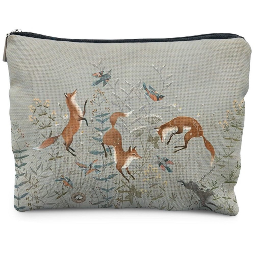 Fox Gifts For Women, Fox Wildflowers Makeup Bag, Forest Fox Cottagecore new